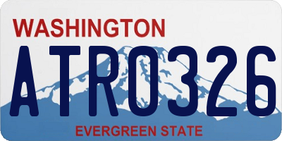 WA license plate ATR0326