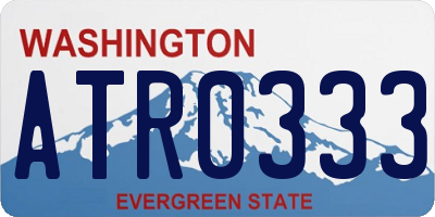 WA license plate ATR0333