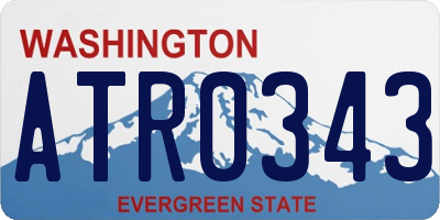 WA license plate ATR0343