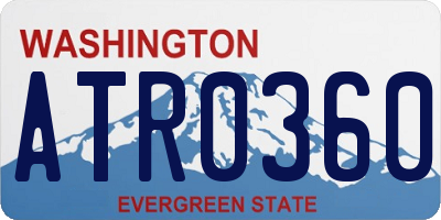 WA license plate ATR0360