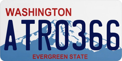 WA license plate ATR0366