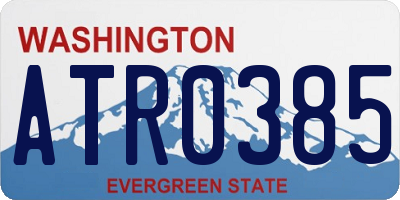 WA license plate ATR0385