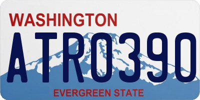 WA license plate ATR0390