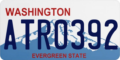 WA license plate ATR0392