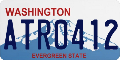 WA license plate ATR0412