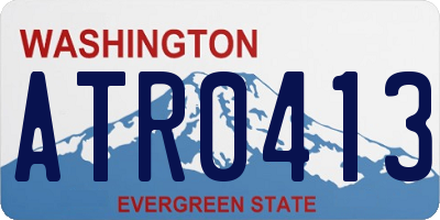 WA license plate ATR0413