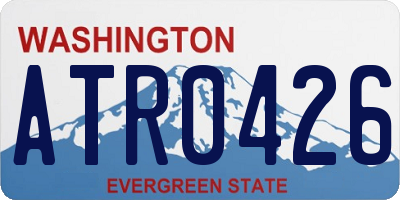 WA license plate ATR0426