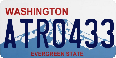 WA license plate ATR0433