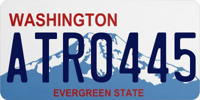 WA license plate ATR0445