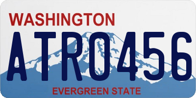 WA license plate ATR0456