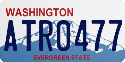 WA license plate ATR0477