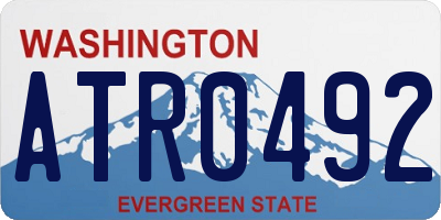 WA license plate ATR0492