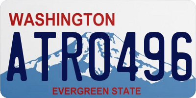 WA license plate ATR0496