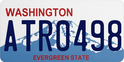 WA license plate ATR0498