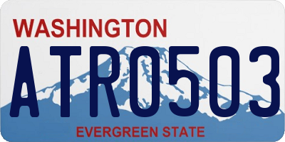 WA license plate ATR0503
