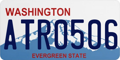 WA license plate ATR0506
