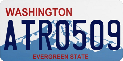 WA license plate ATR0509