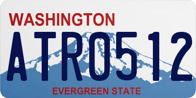 WA license plate ATR0512