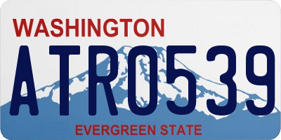 WA license plate ATR0539