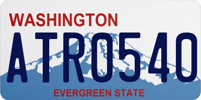 WA license plate ATR0540