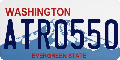 WA license plate ATR0550