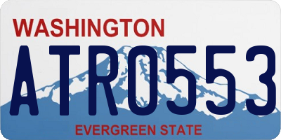 WA license plate ATR0553