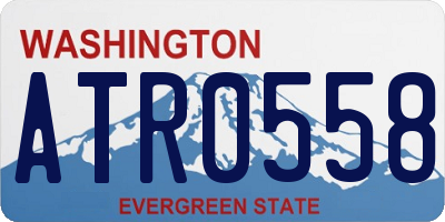 WA license plate ATR0558