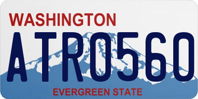 WA license plate ATR0560
