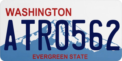 WA license plate ATR0562