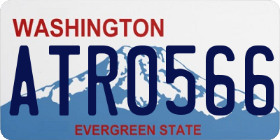 WA license plate ATR0566