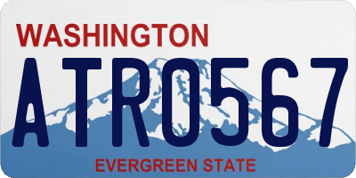 WA license plate ATR0567