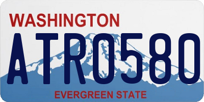 WA license plate ATR0580
