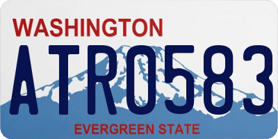 WA license plate ATR0583