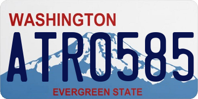 WA license plate ATR0585