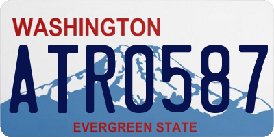 WA license plate ATR0587
