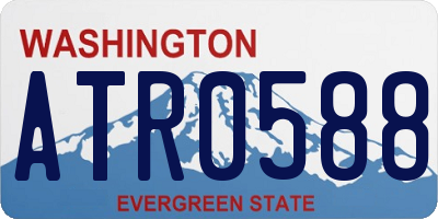 WA license plate ATR0588