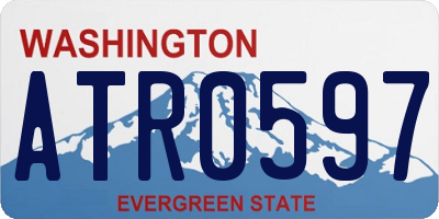 WA license plate ATR0597