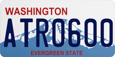 WA license plate ATR0600