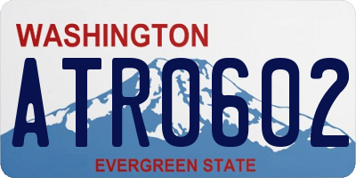 WA license plate ATR0602