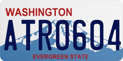 WA license plate ATR0604