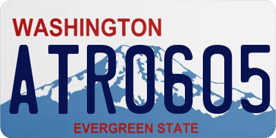 WA license plate ATR0605
