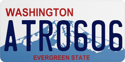 WA license plate ATR0606