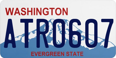 WA license plate ATR0607