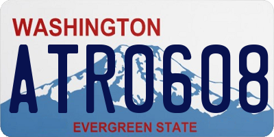 WA license plate ATR0608