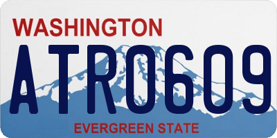 WA license plate ATR0609