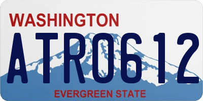 WA license plate ATR0612