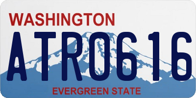 WA license plate ATR0616