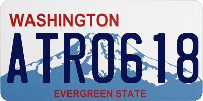 WA license plate ATR0618