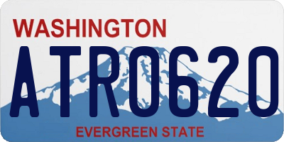 WA license plate ATR0620