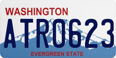 WA license plate ATR0623
